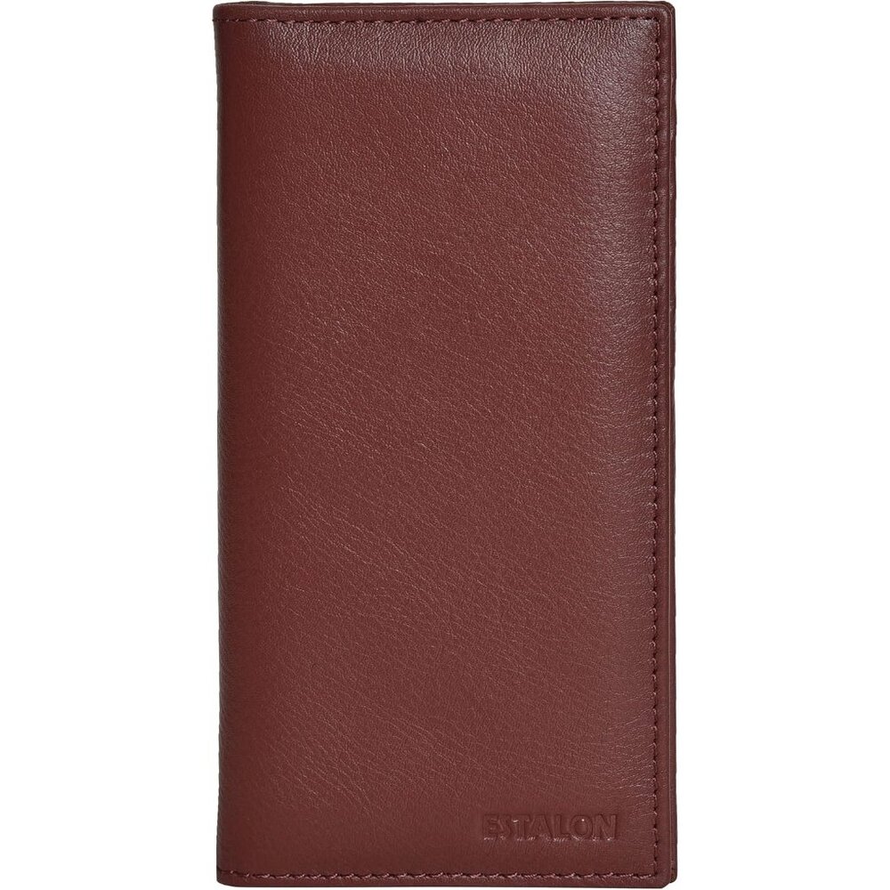 Leather Standard Register Checkbook Case Cognac